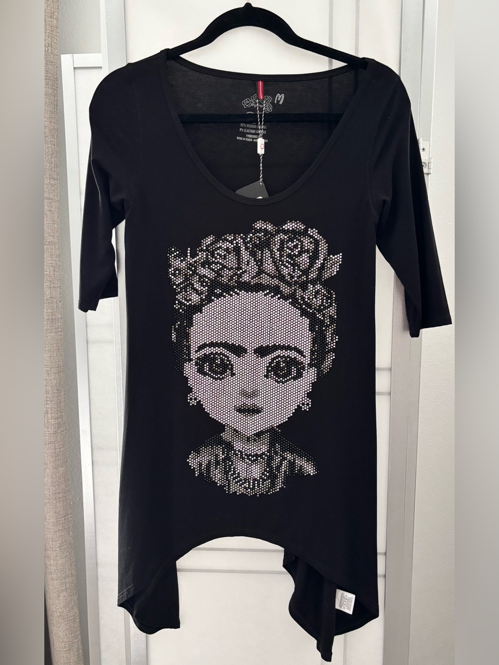 Frida Kahlo Black Graphic Women's Top/dress